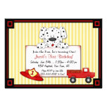 Premier anniversaire de petit pompier invitations