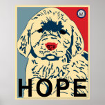 premier chiot d'obama - espoir posters