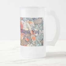 Premier coeur de tasse en verre givré de Merci de 