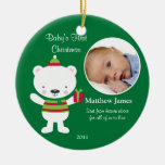 Premier ornement de Noël du bébé