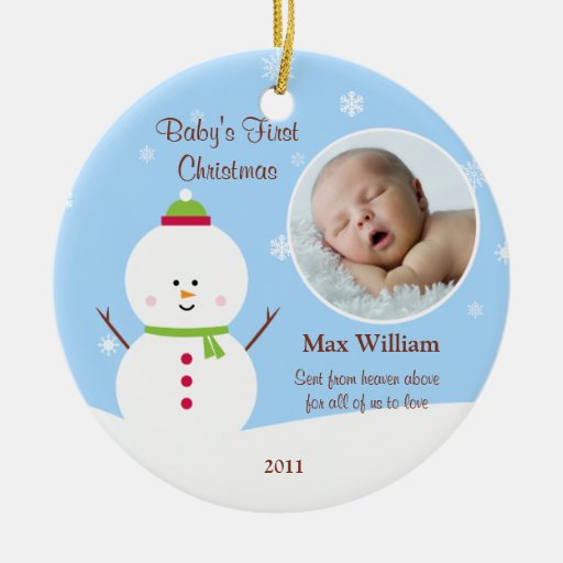 Premier ornement de Noël du bébé