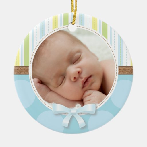 Premier ornement de photo de Noël de bébé doux