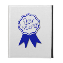 Premier ruban d'endroit de bleu étui iPad folio