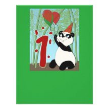 Première invitation d'anniversaire de panda