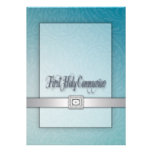 Première invitation de communion de filles bleues 