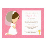 Première invitation de communion pour la fille