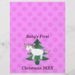 Première licorne de Noël du bébé Prospectus En Couleur