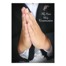 Première sainte communion 5 invitations personnalisées