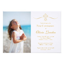 Premières invitations de communion de photo