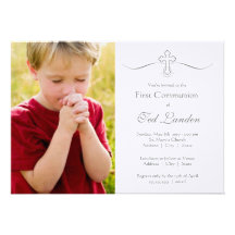 Premières invitations de communion de photo