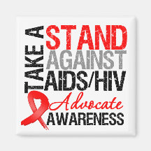Prenez une position contre HIV de SIDA Aimants Pour Réfrigérateur