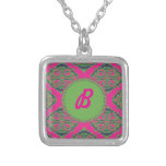 Preppy Roze Damast Hangertjes
