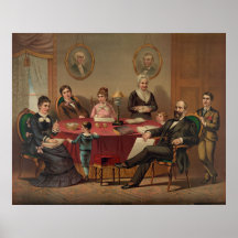 PRESIDENT GARFIELD & de Druk van de Lithografie va Poster
