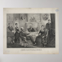 PRESIDENT JAMES ABRAM GARFIELD en familie Posters