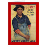 Prêt de liberté de victoire de WWI Sure nous finir Cartes De Vœux