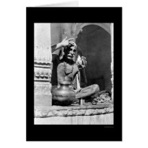 Prêtre de Brahman en Inde 1921 Cartes De Vœux