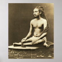 Prêtre indien méditant affiches