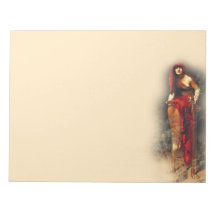 Prêtresse de bloc - notes du Pre-Raphaelite 11X8.5 Bloc Mémo