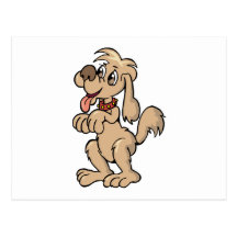 Prier de chien carte postale