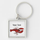 Prime rouge Keychain du homard 3 Porte-clés