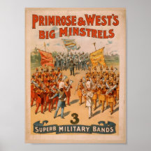 Primevère et ouest, "bandes militaires superbes" r affiche