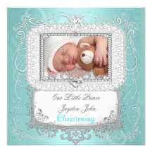 Prince de croix de baptême de baptême de bébé invitations personnalisées