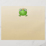 Prince de grenouille. Grenouille de sourire avec u Prospectus Personnalisés