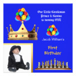 Prince Genius de monsieur de premier anniversaire  Cartons D'invitation