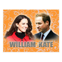Prince William et carte postale de Kate Middleton