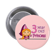Princesse Age 3 Badges Avec Agrafe