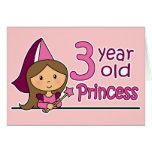 Princesse Age 3 Carte De Vœux