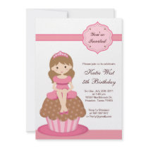 Princesse Birthday Invitation de petit gâteau