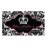 Princesse Crown Floral Damask de carte de visite d