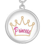 Princesse Crown Silver Necklace Pendentifs