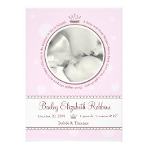 Princesse faire-part de naissance
