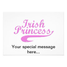 Princesse irlandaise dans le rose cartons d'invitation