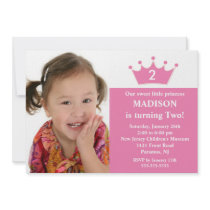 Princesse Photo Birthday Invitation