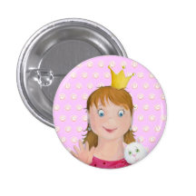 Princesse rose douce Button Badges Avec Agrafe