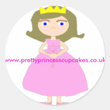 princesse, www.prettyprincesscupcakes.co.uk autocollant