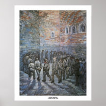 Prisonniers s'exerçant par Vincent van Gogh Affiches