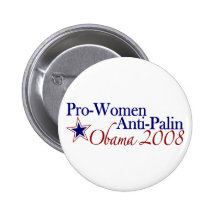 Pro femmes anti Palin (Obama 2008) Badge