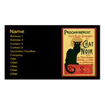 Prochainement Le Chat Noir, Theophile Steinlen Carte De Visite