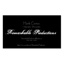 Productions remarquables cartes de visite personnelles