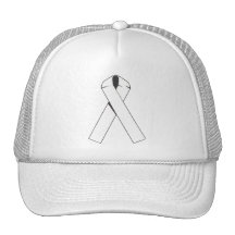 Produits blancs de ruban de conscience casquettes