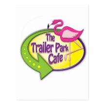Produits de café de terrain de caravaning carte postale