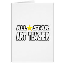 Professeur d'art d'All Star Carte De Vœux