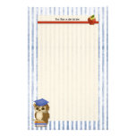 Professeur de hibou de chercheur - personnaliser papier à lettre customisable
