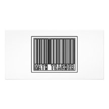 Professeur de maths de code barres modèle pour photocarte