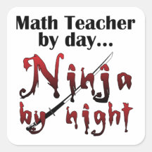 Professeur de maths Ninja Autocollants