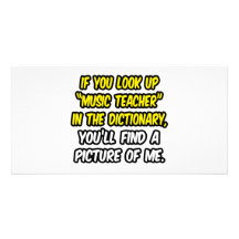 Professeur de musique en dictionnaire… mon image photocartes